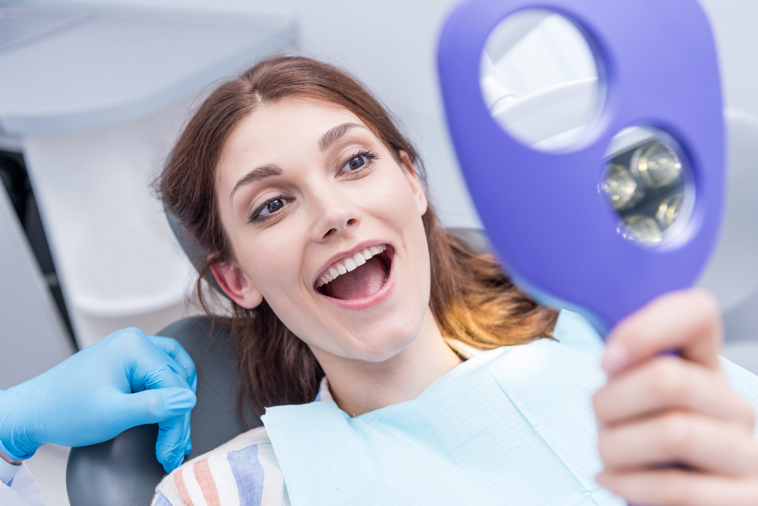 Woman in dental clinic